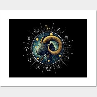 ZODIAC Capricorn - Astrological CAPRICORN - CAPRICORN - ZODIAC sign - Van Gogh style - 5 Posters and Art